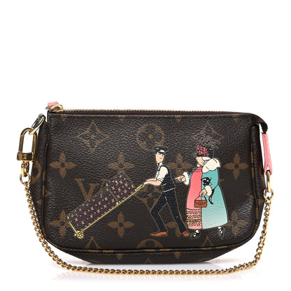 Louis Vuitton Monogram Illustre Mini Pochette Accessories Rose 1 of 8