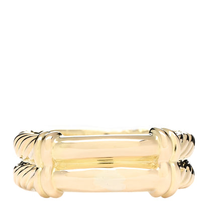 David Yurman 18K Yellow Gold Double Cable Band Ring 53 6.25 1 of 5