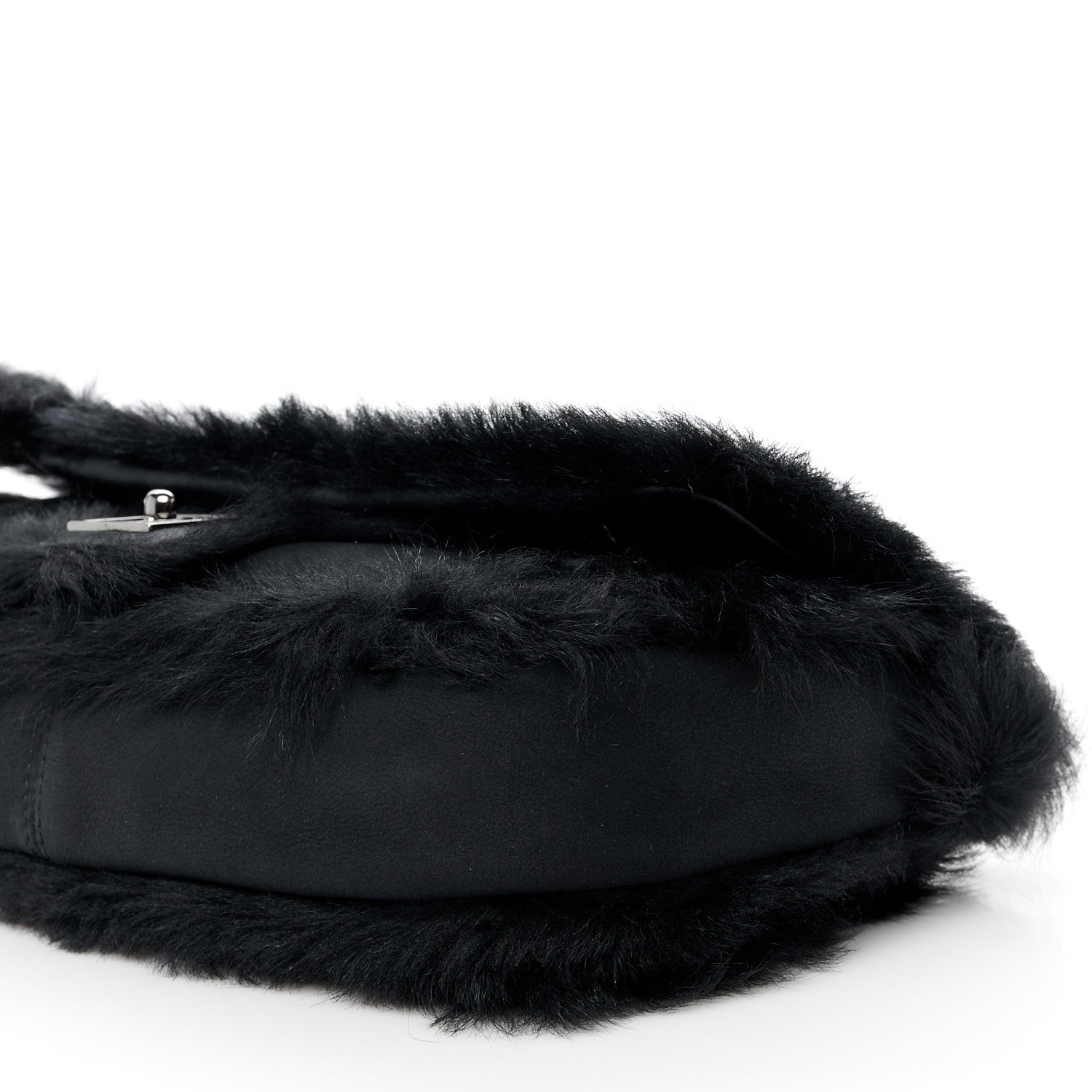 Chanel Suede Fur Quilted Flap Black 11 of 11