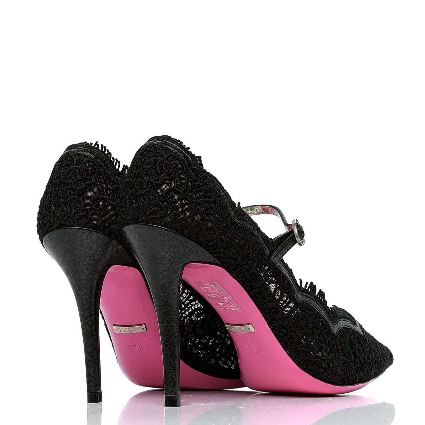 Lace Pizzo Venice Pumps 37.5 Black