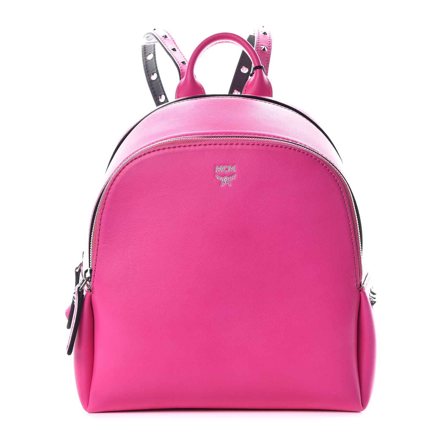 MCM Calfskin Mini Duchess Polke Studs Backpack Electric Pink 1 of 10