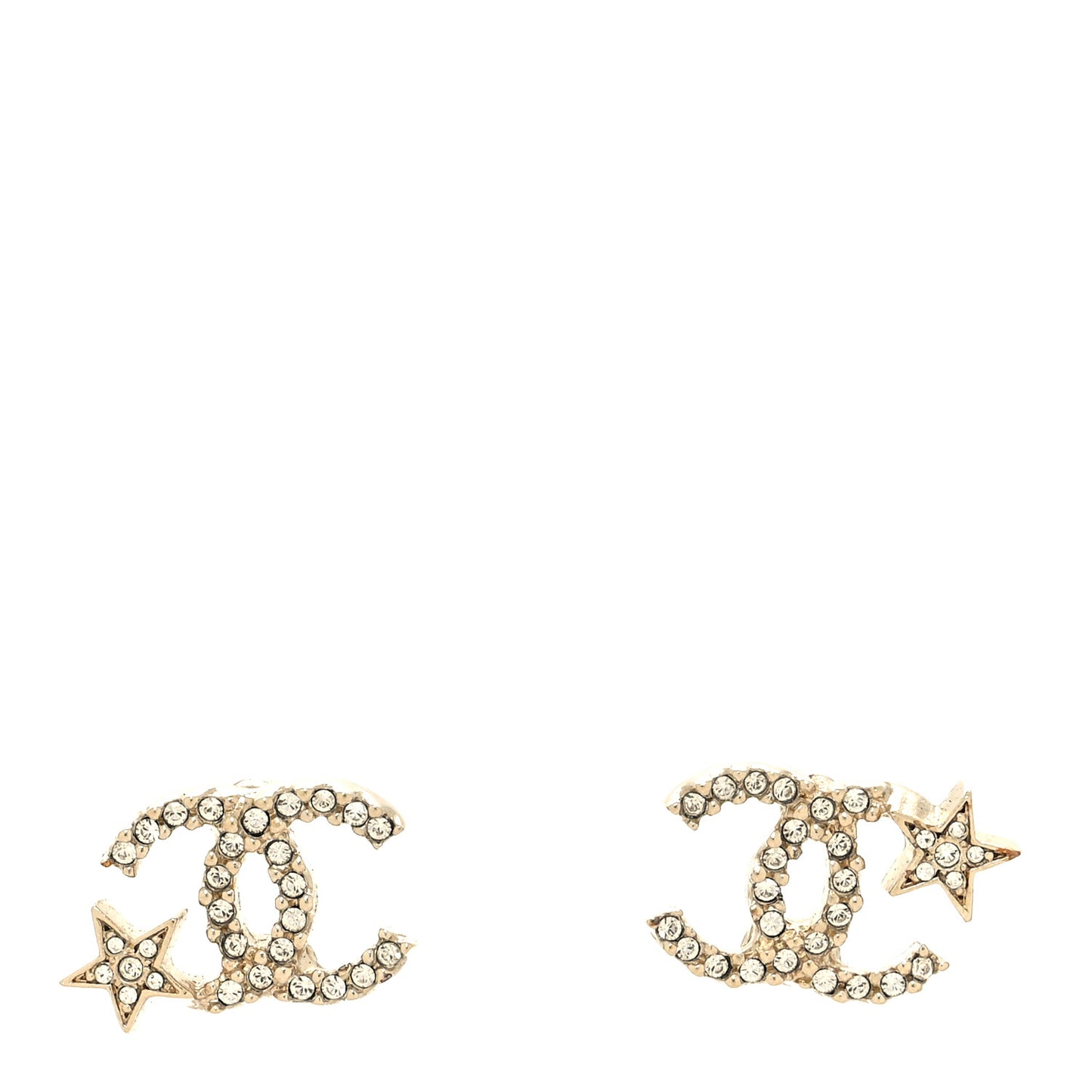 Crystal CC Starfall Earrings Gold