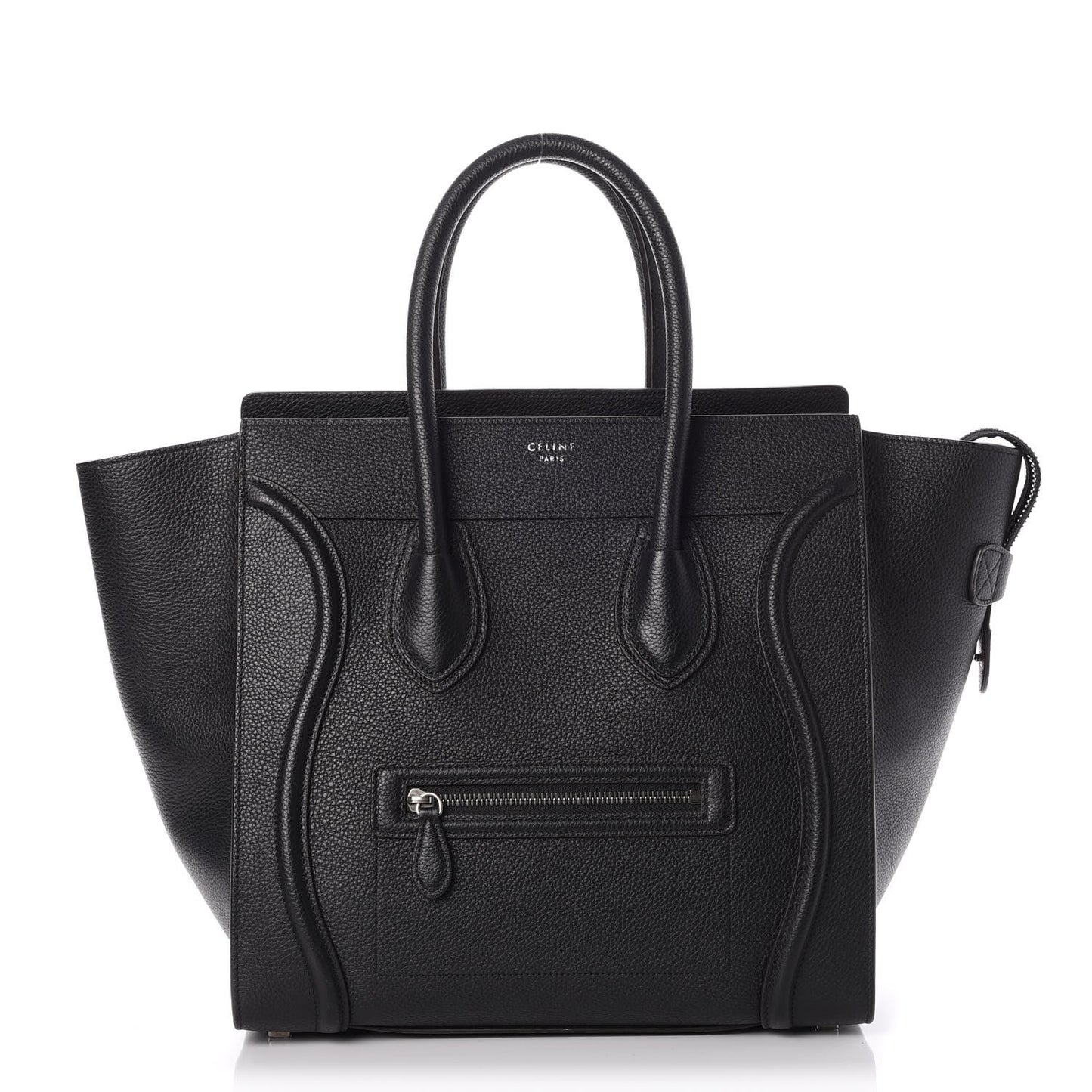 Drummed Calfskin Mini Luggage Black