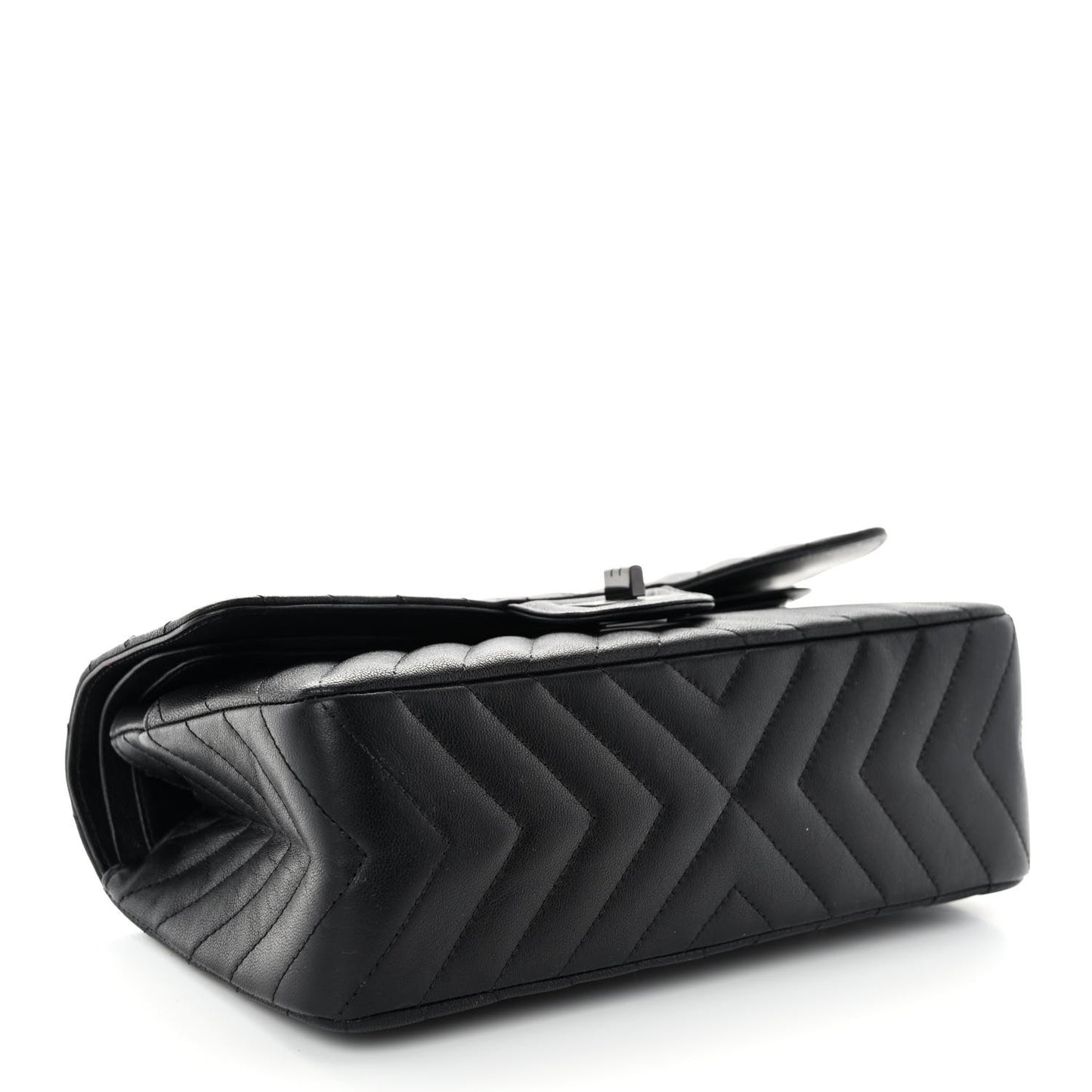 Sheepskin Chevron Quilted 2.55 Reissue 225 Double Flap So Black