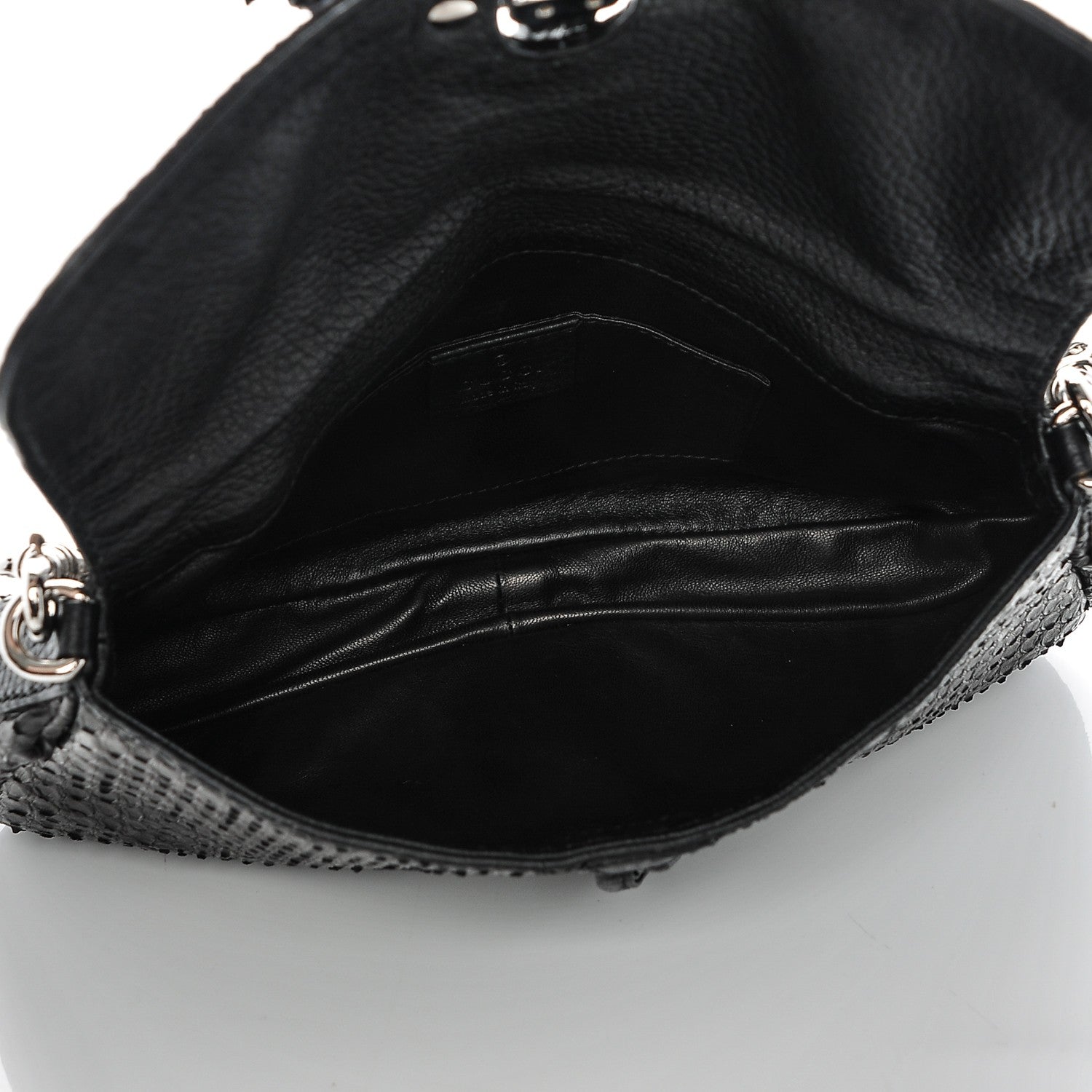 Gucci Python Bamboo Croisette Evening Bag Black 5 of 6