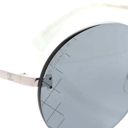 Chanel Metal Rimless Round Sunglasses 4216 Silver 7 of 8