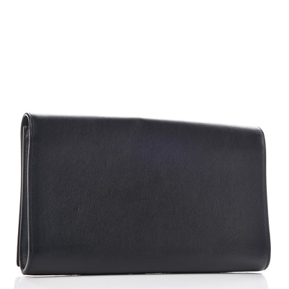 Saint Laurent Calfskin Monogram Large Belle De Jour Clutch Black 3 of 8