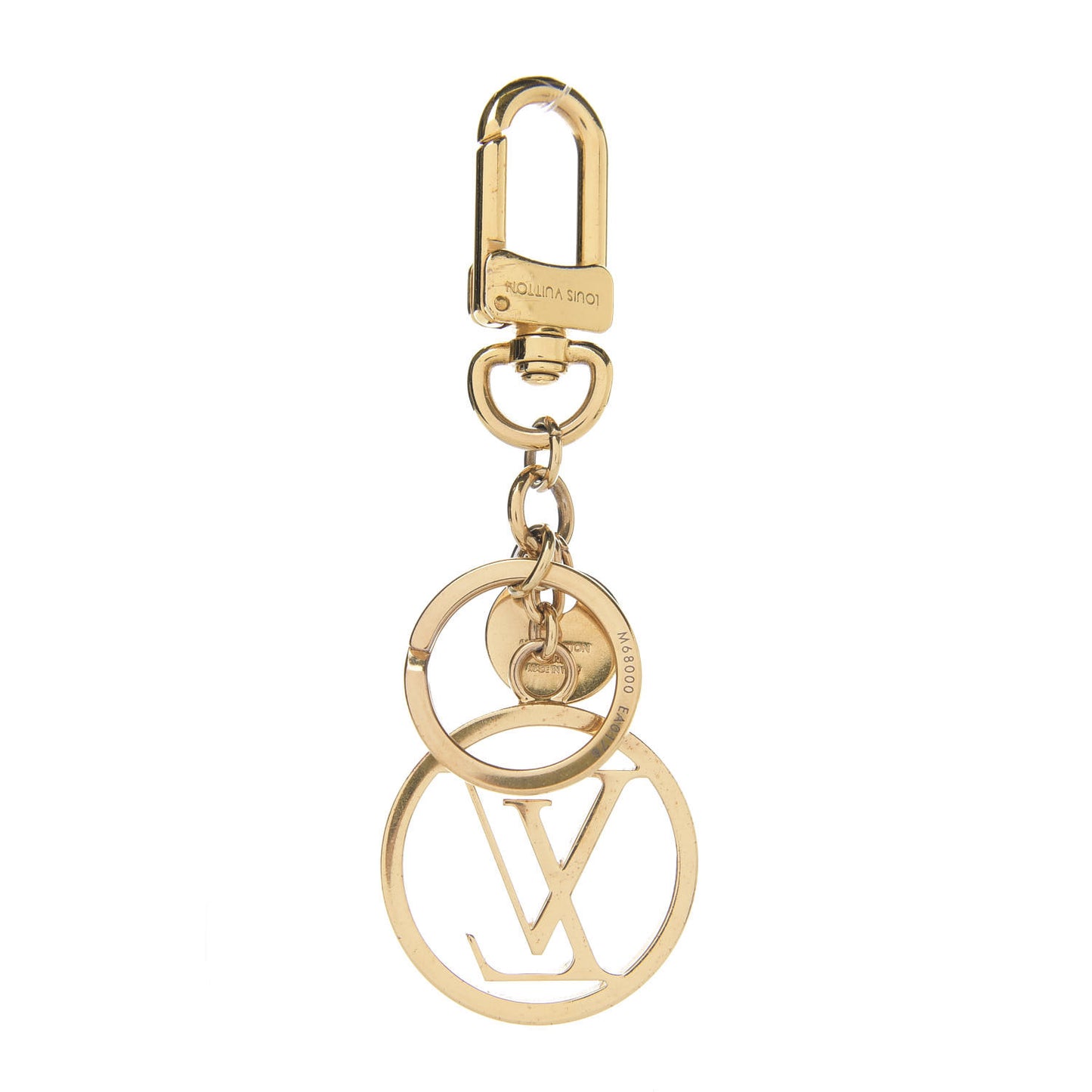 LV Circle Bag Charm Key Holder Gold
