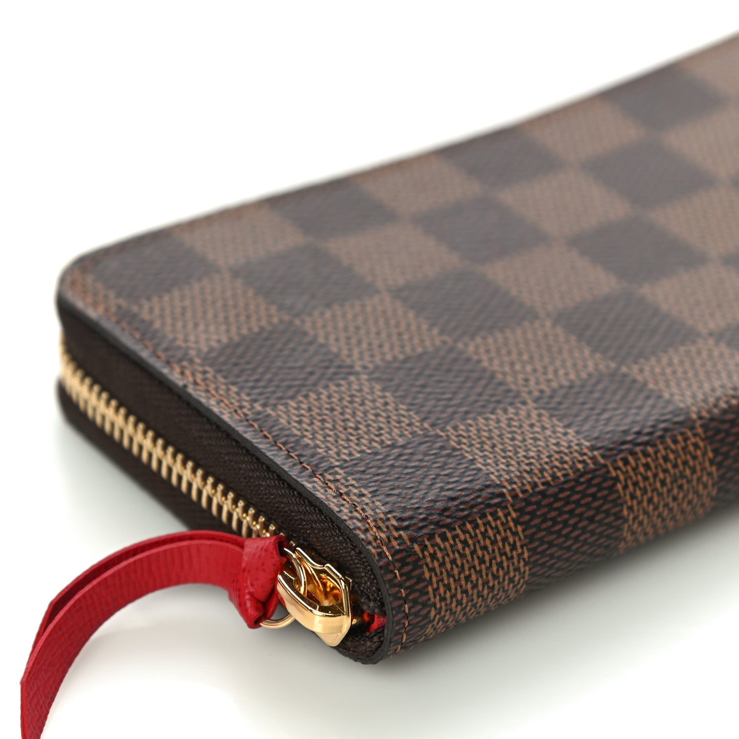 Damier Ebene Clemence Wallet Cherry