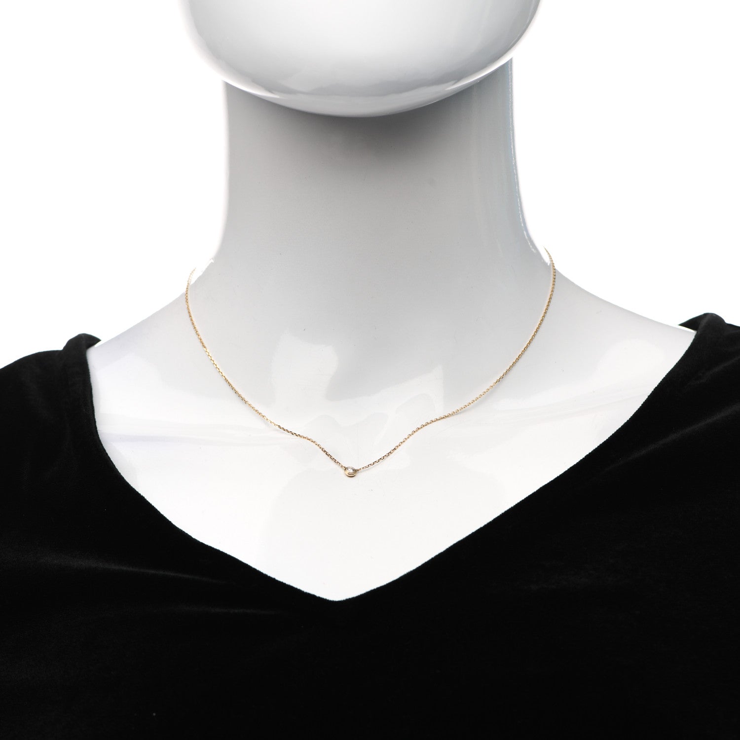 Cartier 18K Yellow Gold Diamond XS D'Amour Pendant Necklace 2 of 6