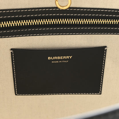 Burberry Calfskin Monogram Motif TB Medium Soft Tote Black 6 of 10
