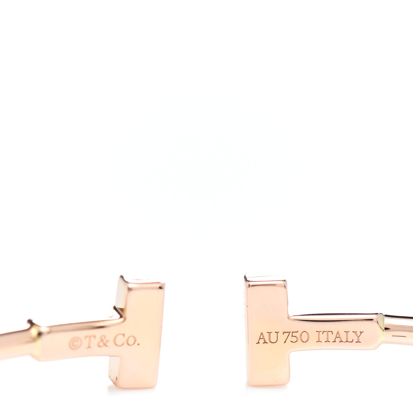 18K Rose Gold Narrow T Wire Bracelet