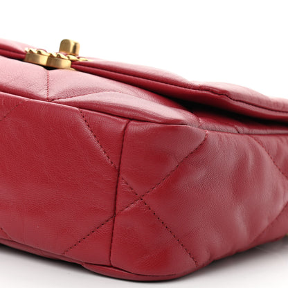 Chanel Goatskin Quilted Medium Chanel 19 Flap Red 10 of 11