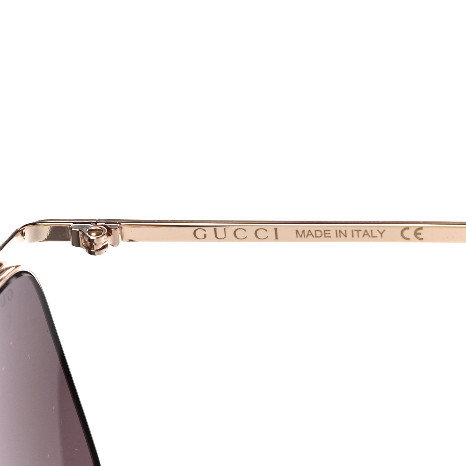 Gucci Metal Square Frame Sunglasses GG0812S Gold Brown 5 of 6