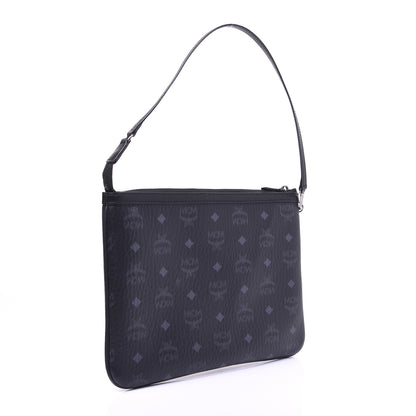 MCM Visetos Liz Shopper Tote Pouch Black 3 of 10