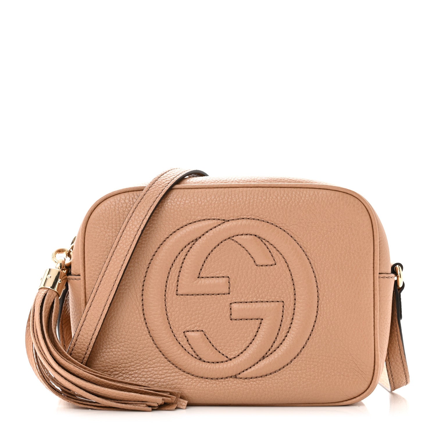 Gucci Pebbled Calfskin Small Soho Disco Bag Camelia 1 of 11