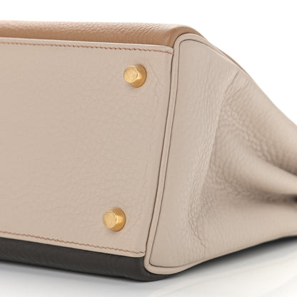 Hermes Togo Tri-Color Kelly Retourne 32 Tabac Camel Ebene Parchemin 10 of 13