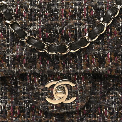 Chanel Tweed Quilted Mini Rectangular Flap Brown 8 of 10
