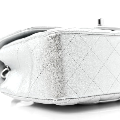 Chanel Metallic Lambskin Quilted Mini Rectangular Flap Silver 8 of 9