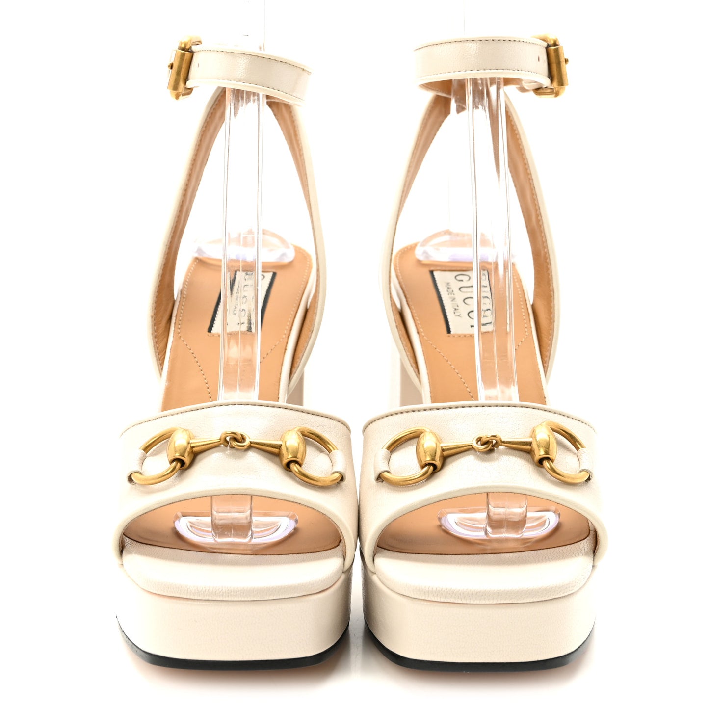 Quentin Granada Kid Horsebit 25/60mm Platform Sandals 36.5 Mystic White