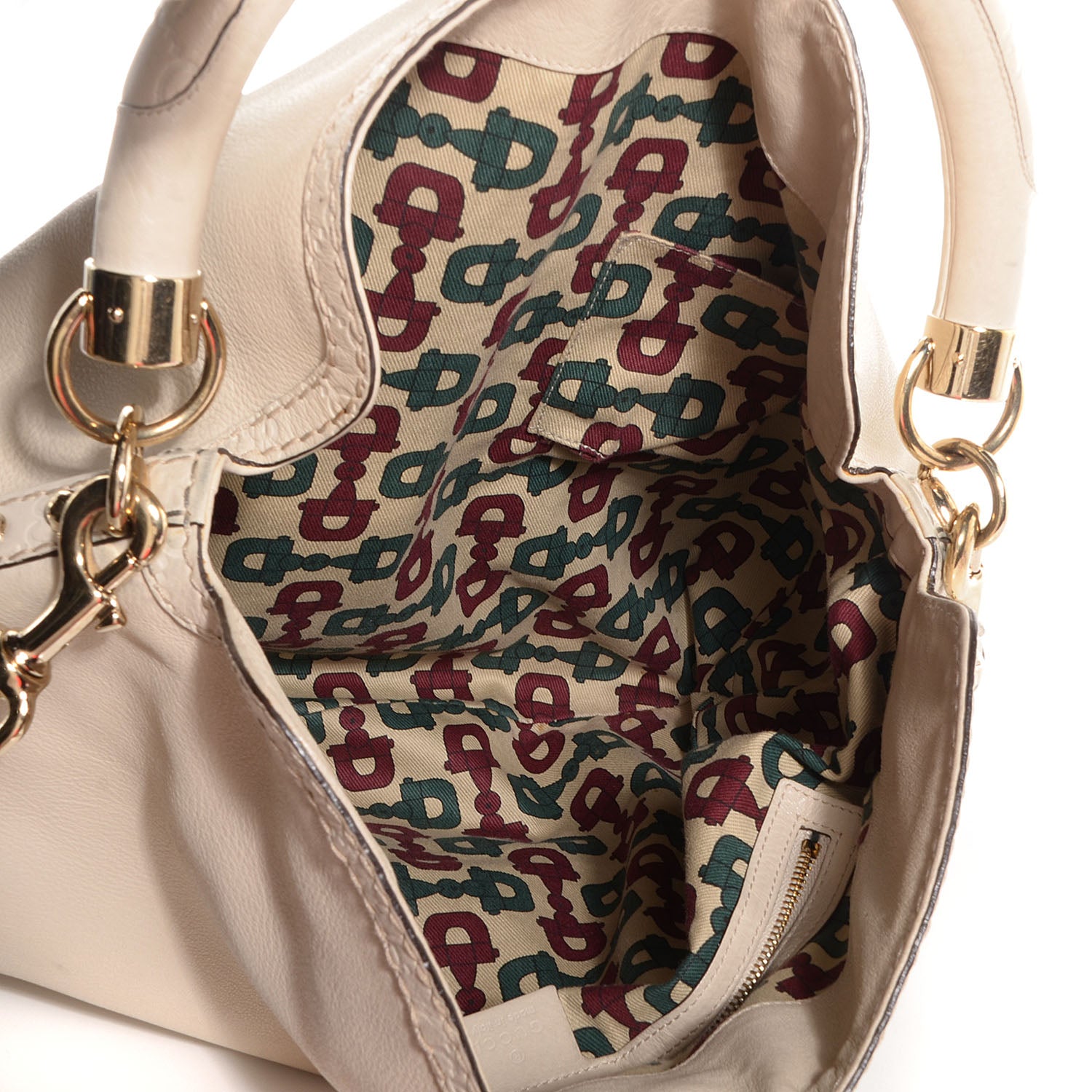 Gucci Calfskin Large Indy Top Handle Hobo Off White 5 of 7