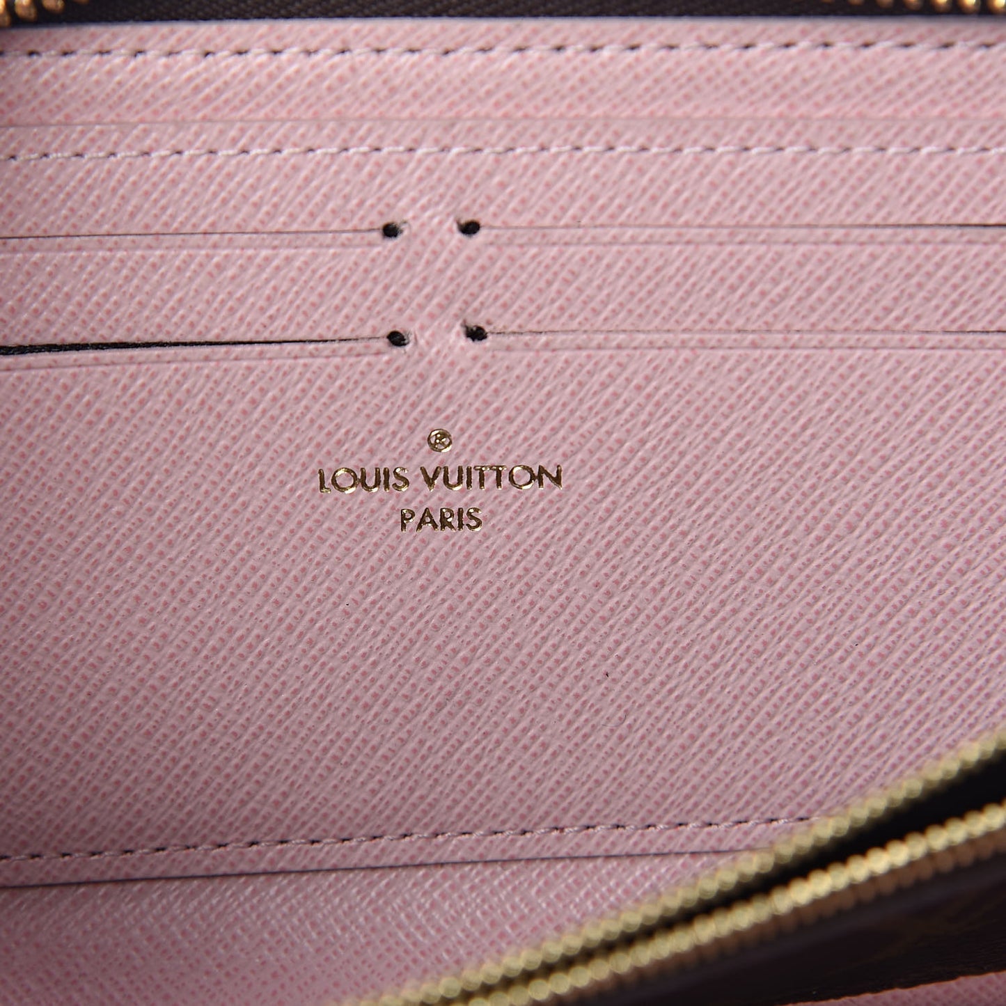 Monogram Clemence Wallet Rose Ballerine