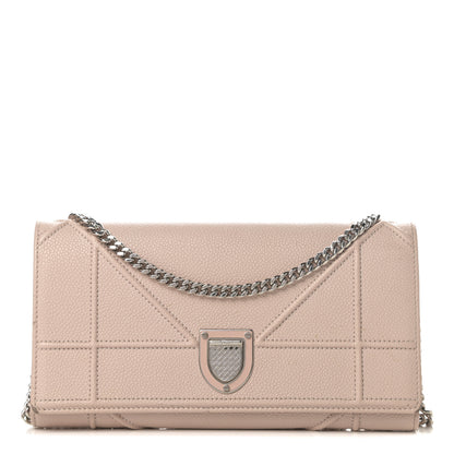 Christian Dior Grained Calfskin Diorama Croisiere Chain Wallet Rose Poudre 1 of 22