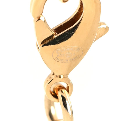 Chanel Metal Lambskin Chain CC Bow Necklace Black Gold 5 of 5