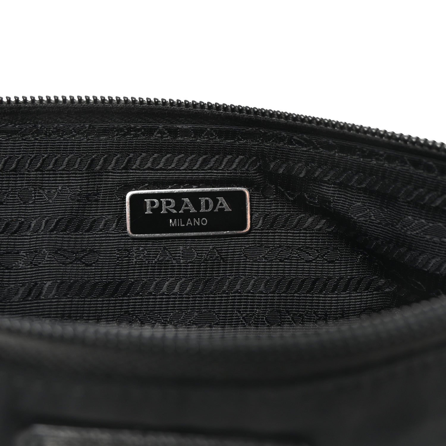 Prada Tessuto Nylon Vela Wristlet Black 6 of 6