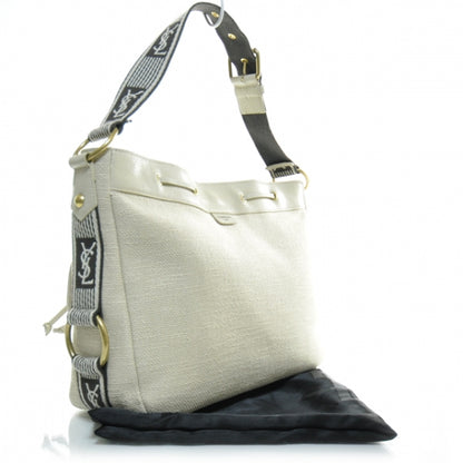 Saint Laurent Canvas Drawstring Shoulder Bag 2 of 10