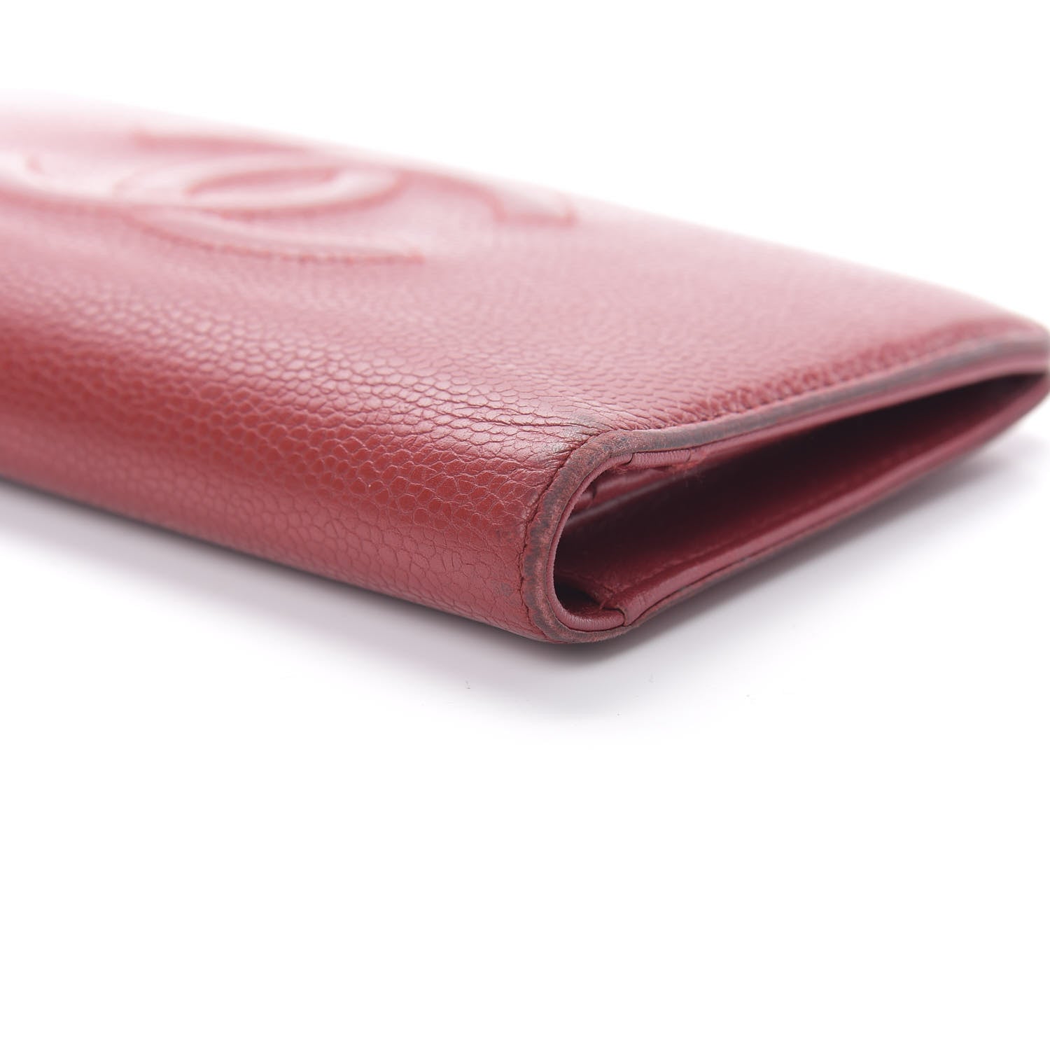 Chanel Caviar Timeless CC Yen Wallet Red 17 of 19