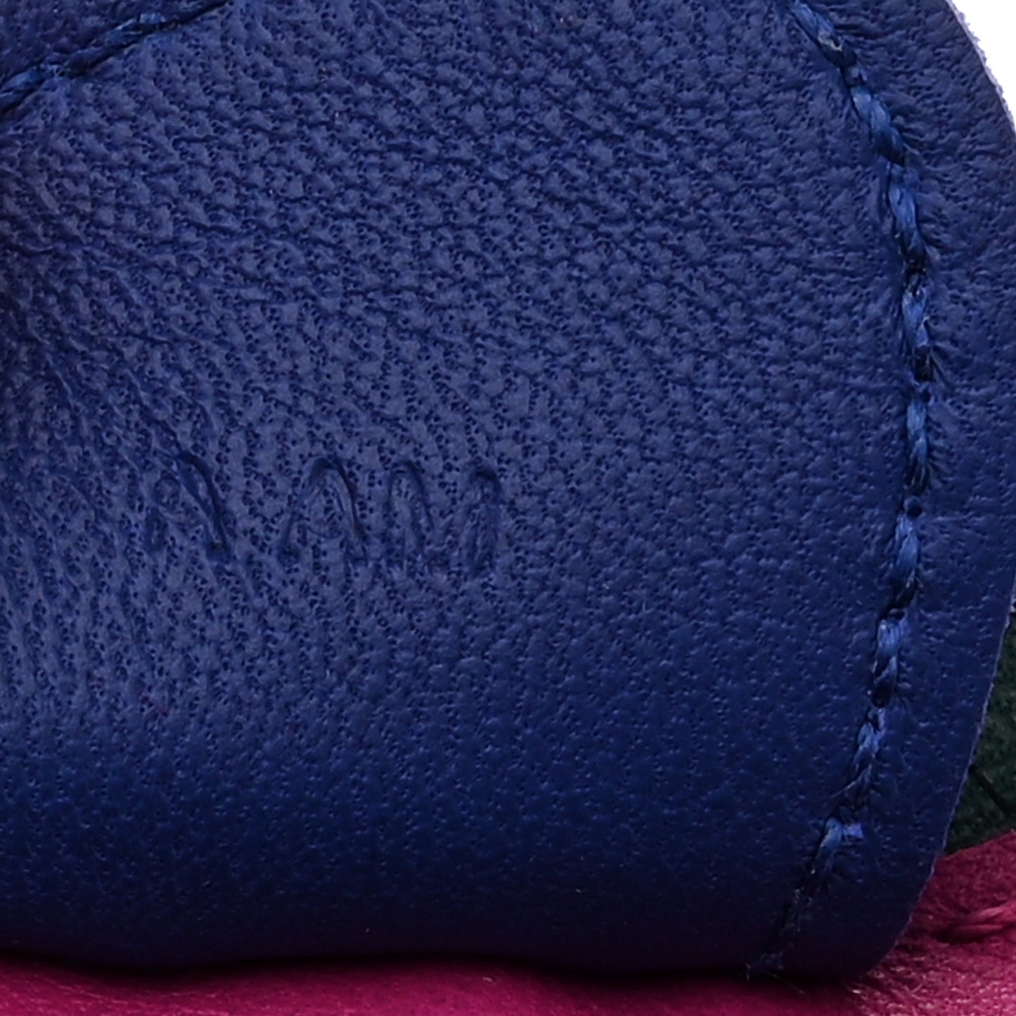 Milo Lambskin Grigri Rodeo Horse Bag Charm GM Anemone Bleu Izmir Fauve