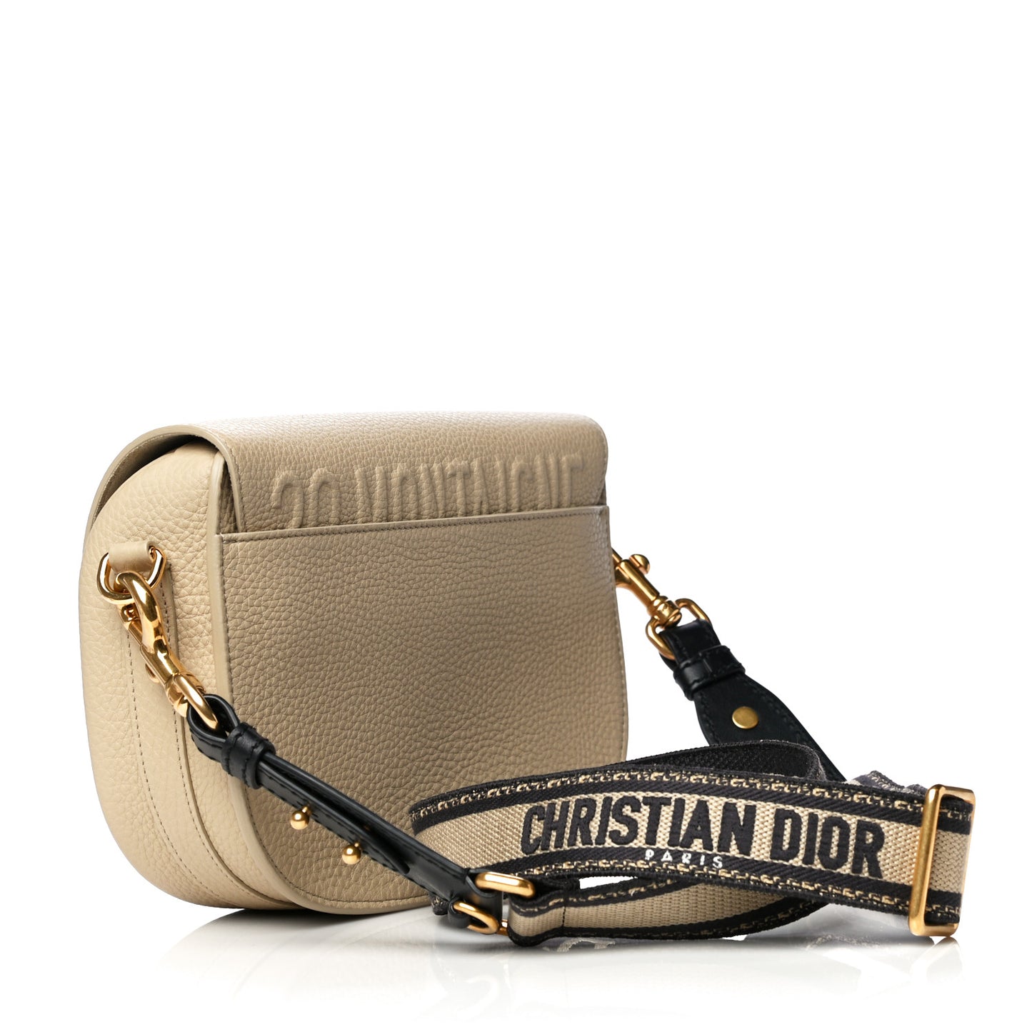 Grained Calfskin Large Bobby Flap Beige