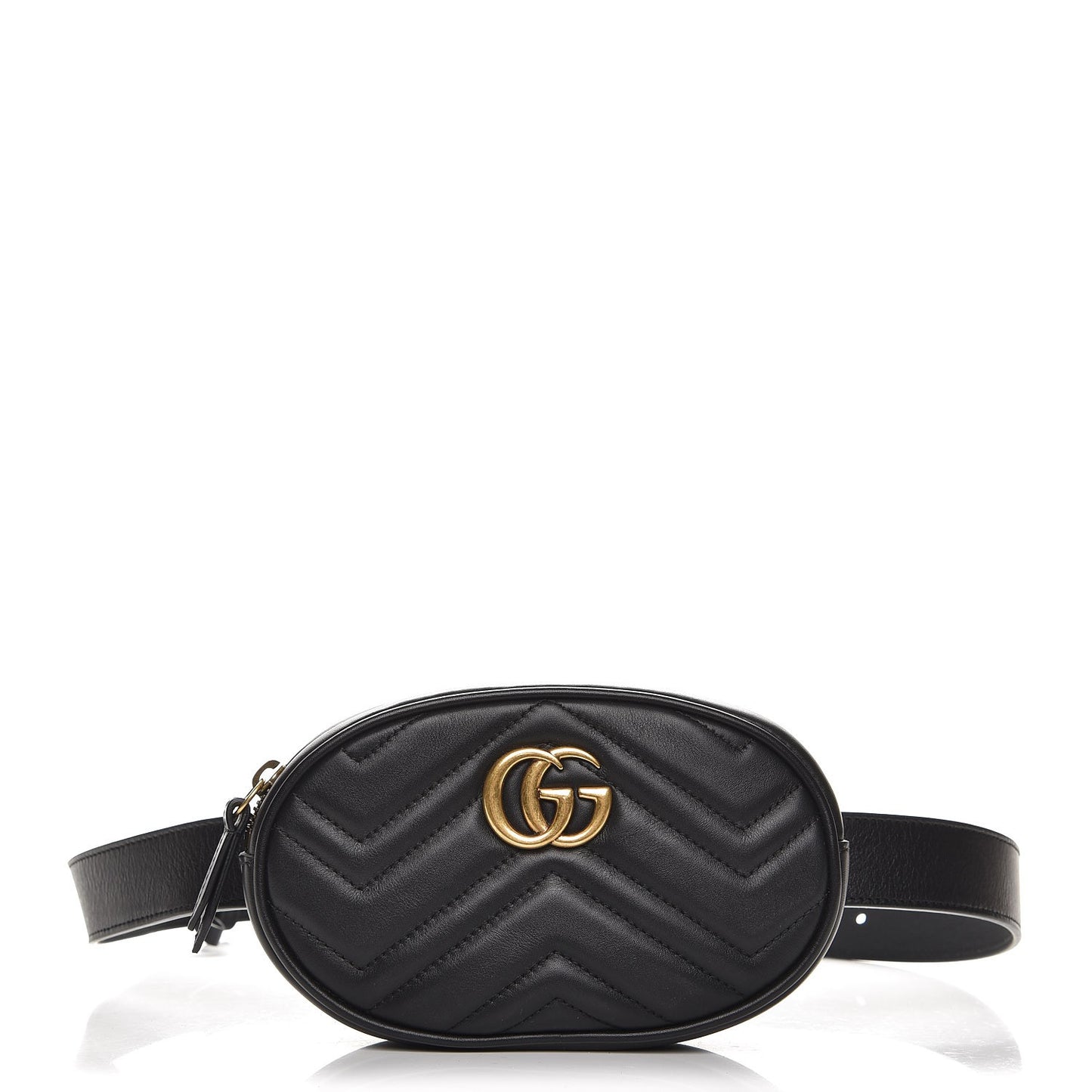 Calfskin Matelasse GG Marmont Belt Bag 85 34 Black