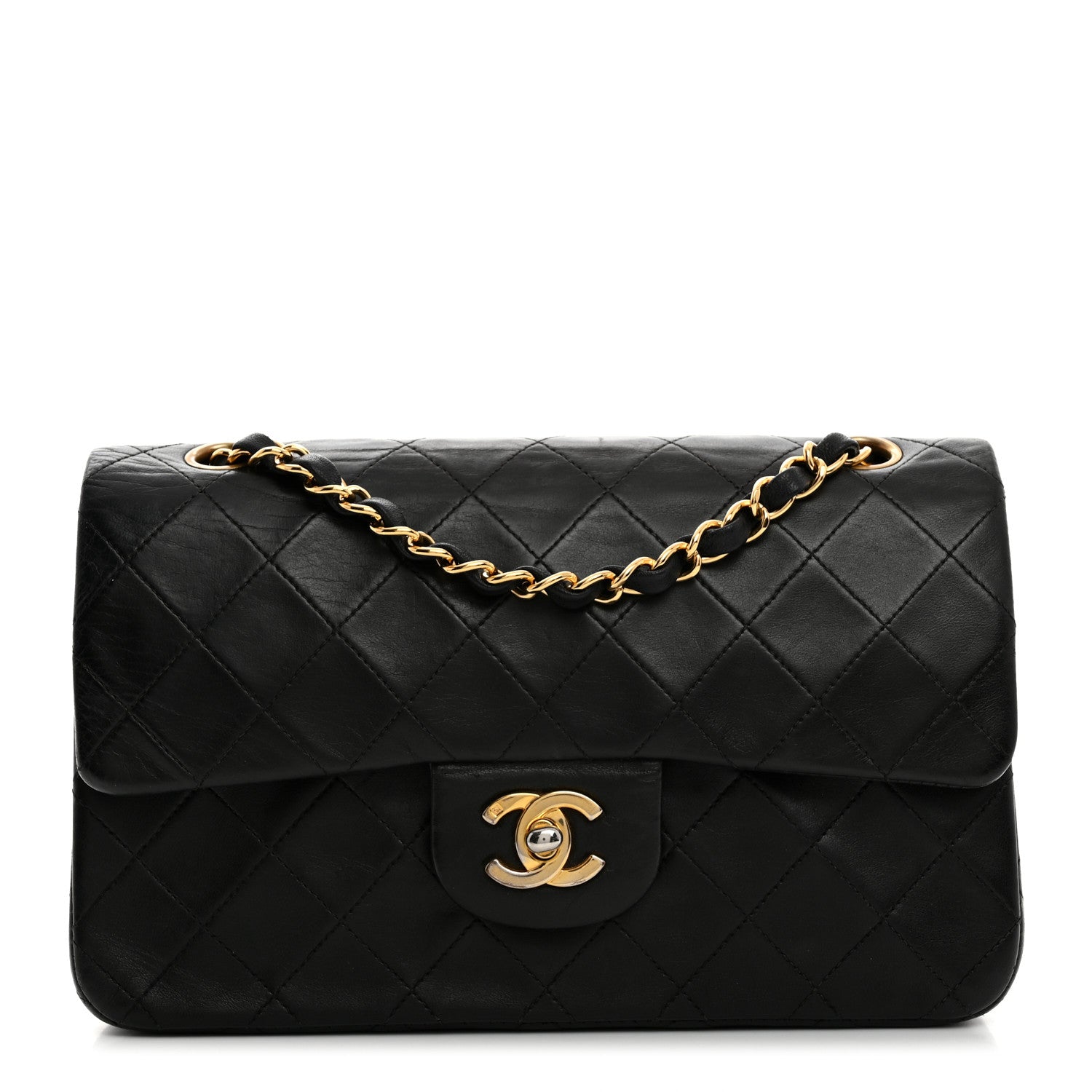 Chanel Lambskin Quilted Small Double Flap Black 1 of 13