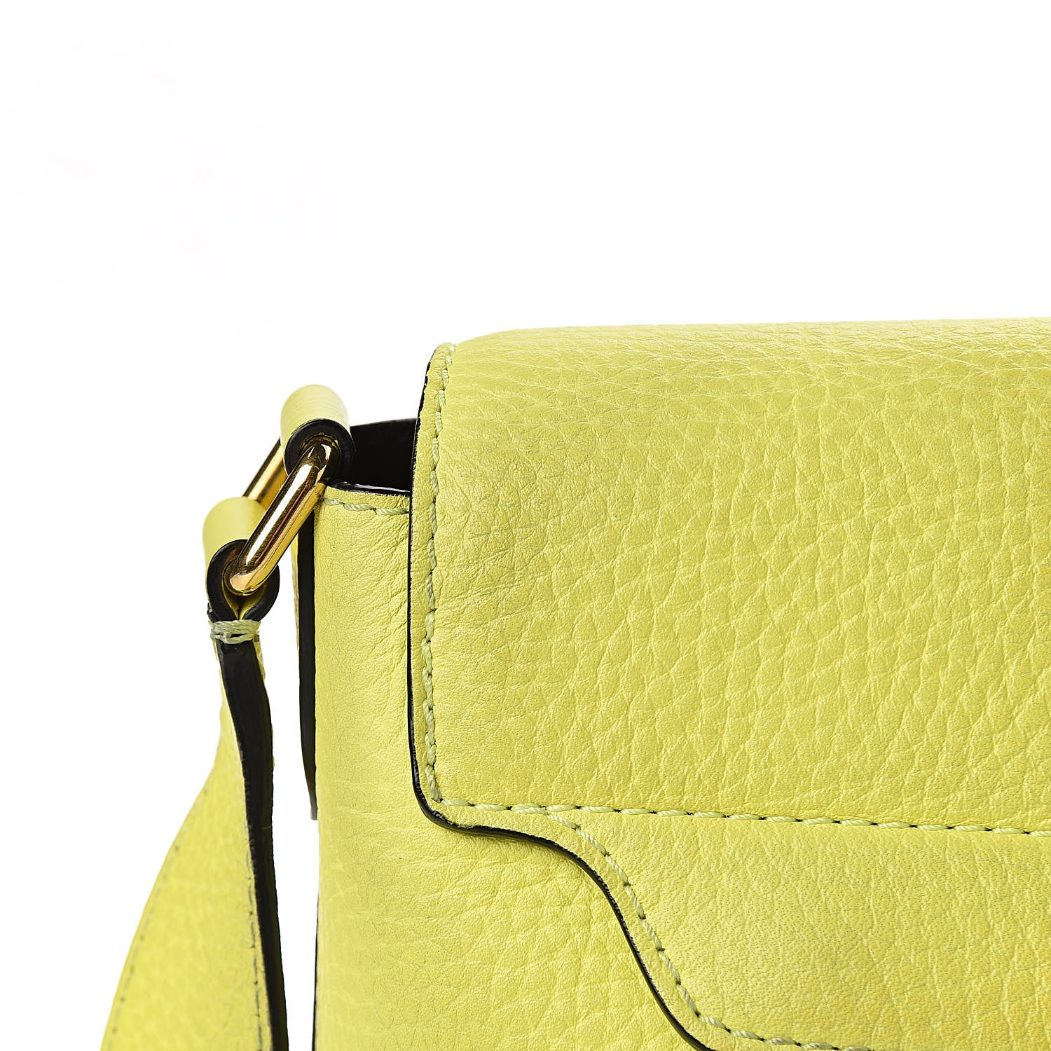 Burberry Signature Grain Small Burleigh Crossbody Bag Neon Yellow 9 of 18