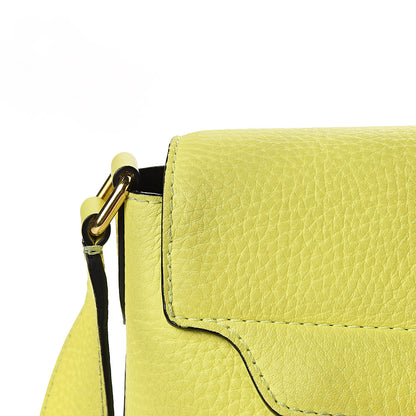 Burberry Signature Grain Small Burleigh Crossbody Bag Neon Yellow 9 of 18
