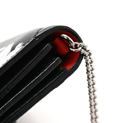 Alexander McQueen Nappa Graffiti Quilted Graffiti Skull Card Holder on Chain Black White 12 of 13