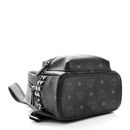 MCM Visetos Side Stud Mini Stark Backpack Black 4 of 12