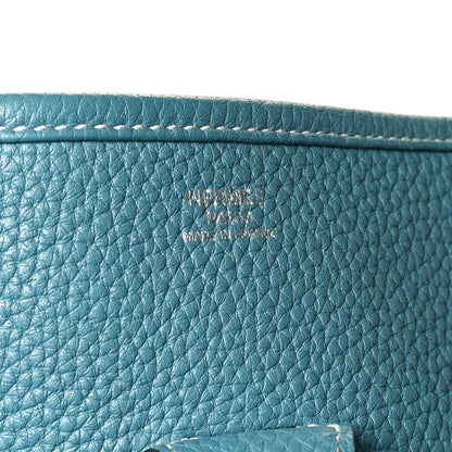 Hermes Taurillon Clemence Evelyne III GM Blue Jean 11 of 20