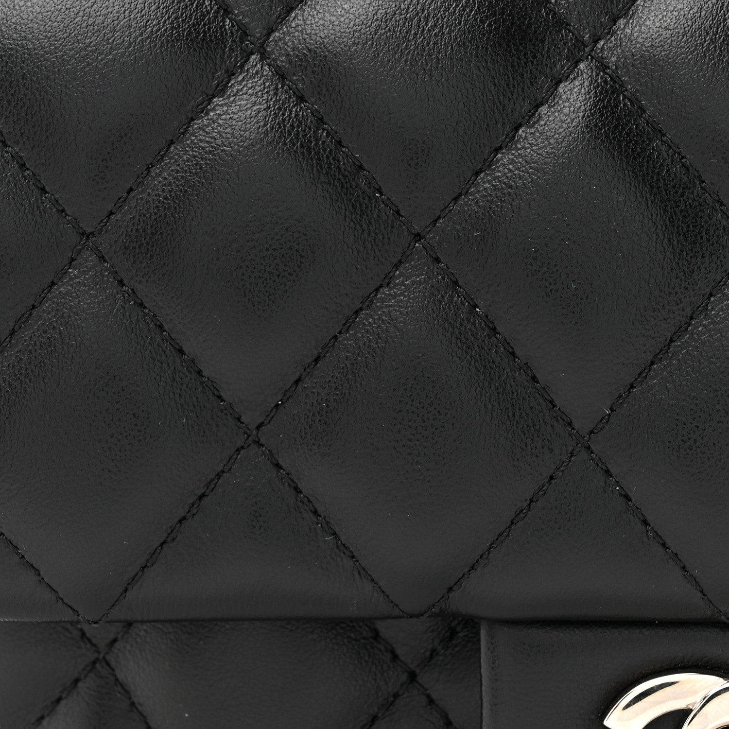 Chanel Calfskin Quilted CC Uniform Flap Belt Bag Black 8 of 11