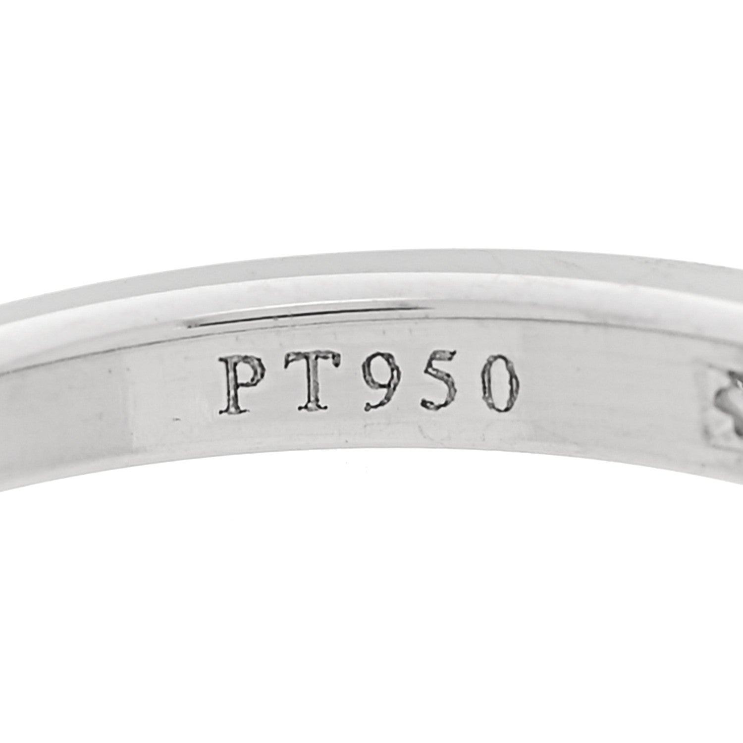 Tiffany Platinum Diamond 2.5mm Half Circle Wedding Band Ring 47 4.25 5 of 5