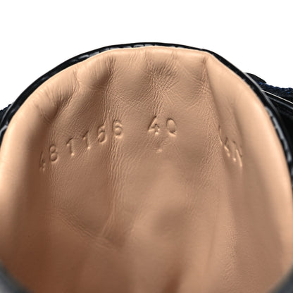 Gucci Calfskin Sylvie Web Lace Up Combat Boots 40 Black 8 of 9