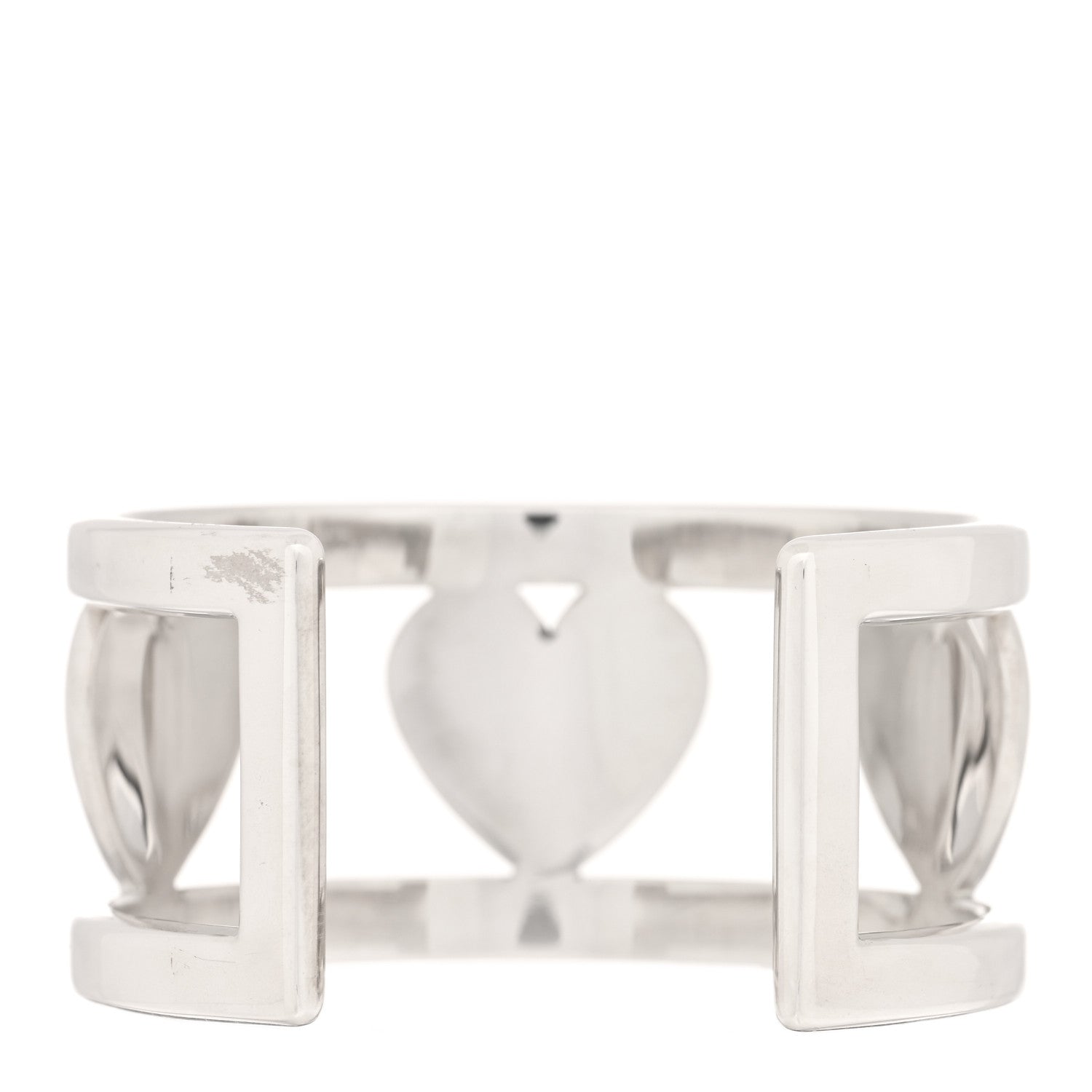Tiffany Sterling Silver Stencil Heart Cuff Bracelet 2 of 4