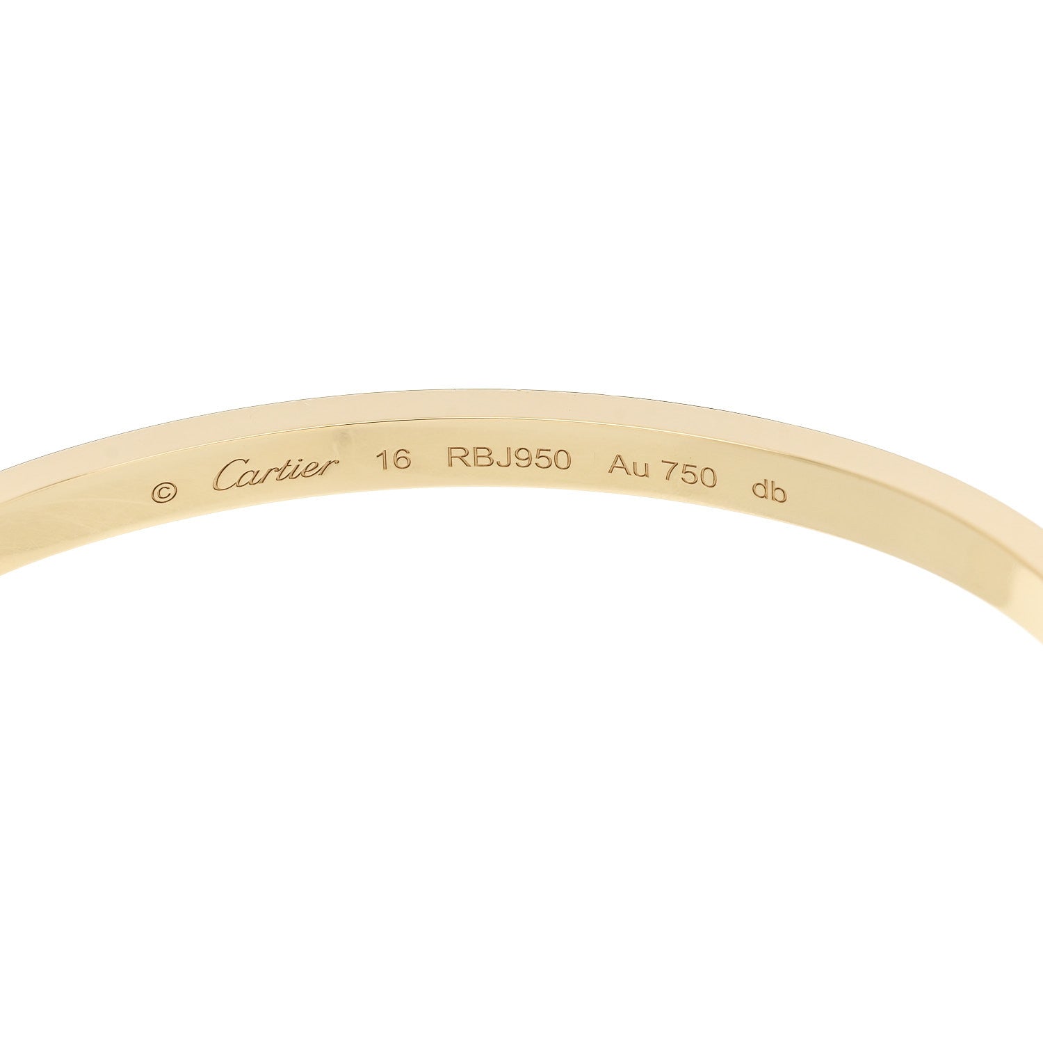 Cartier 18K Yellow Gold Small LOVE Bracelet 16 6 of 8