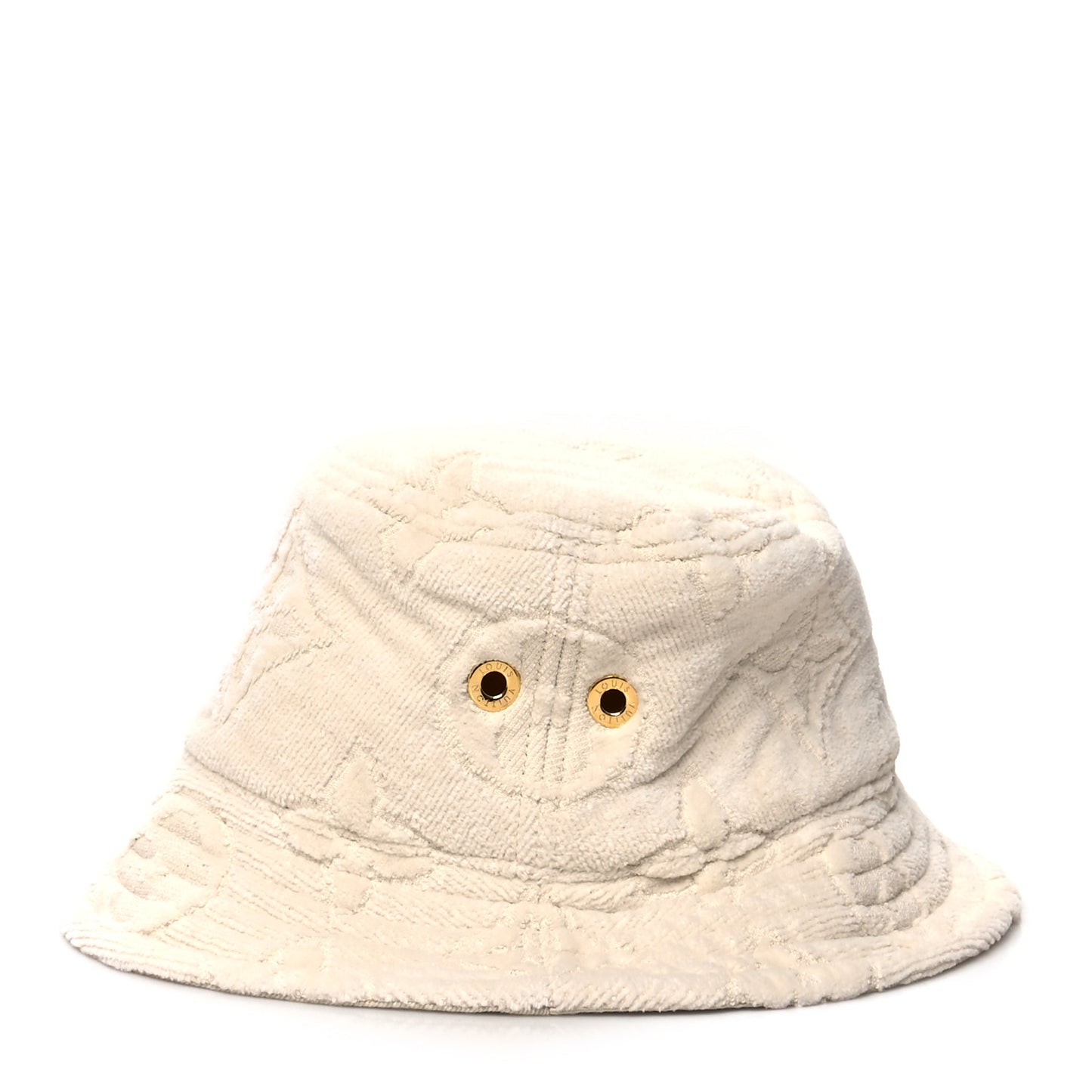 Cotton Jacquard Monogram LVacation Reversible Hat M White