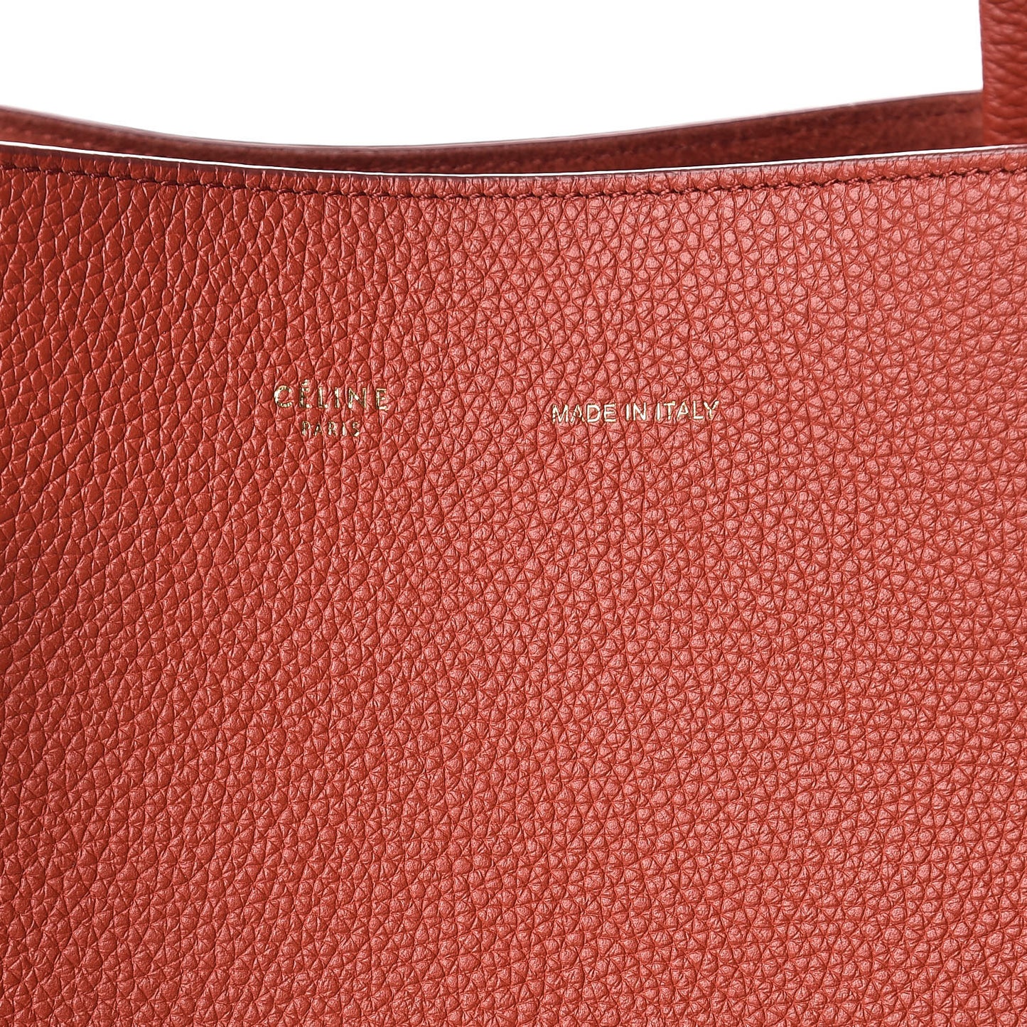 Soft Grained Calfskin Small Belt Cabas Phantom Fox Red