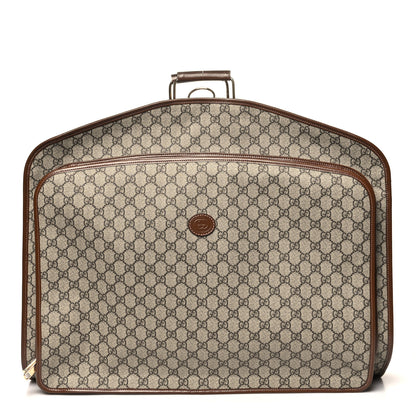 Gucci GG Supreme Monogram Azalea Calfskin Retro Interlocking G Hanger Garment Bag Beige Ebony Brown Sugar 1 of 11