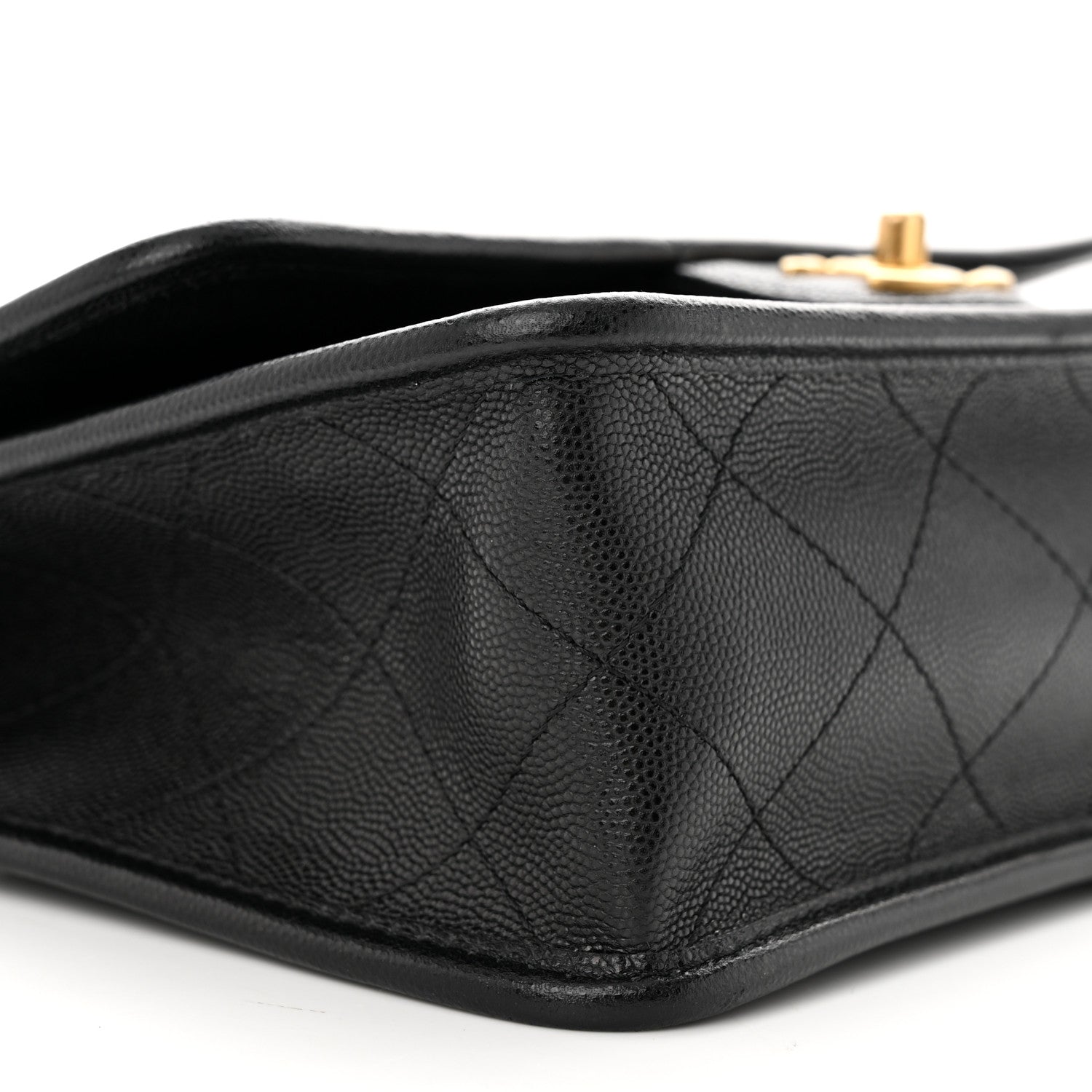 Chanel Caviar Quilted School Memory Small Top Handle Flap Black 9 of 10