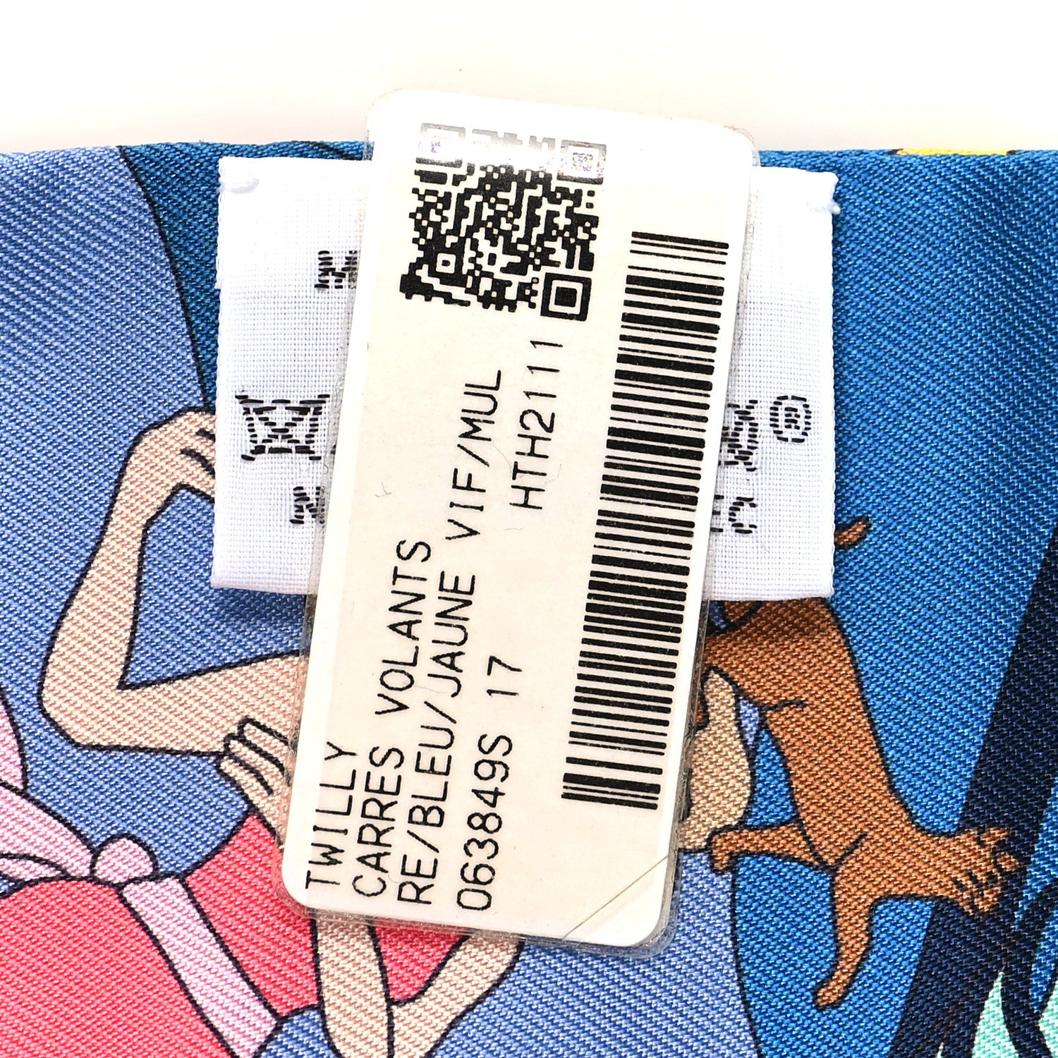 Hermes Silk Carres Volants Twilly Bleu Jaune Vif Multicolor 3 of 4